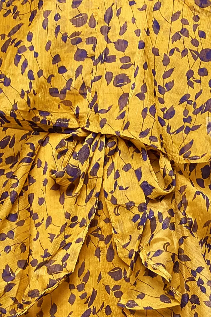 Selfie Leslie Constance Flowy Summer Jumpsuit Yellow Mustard - Image 6