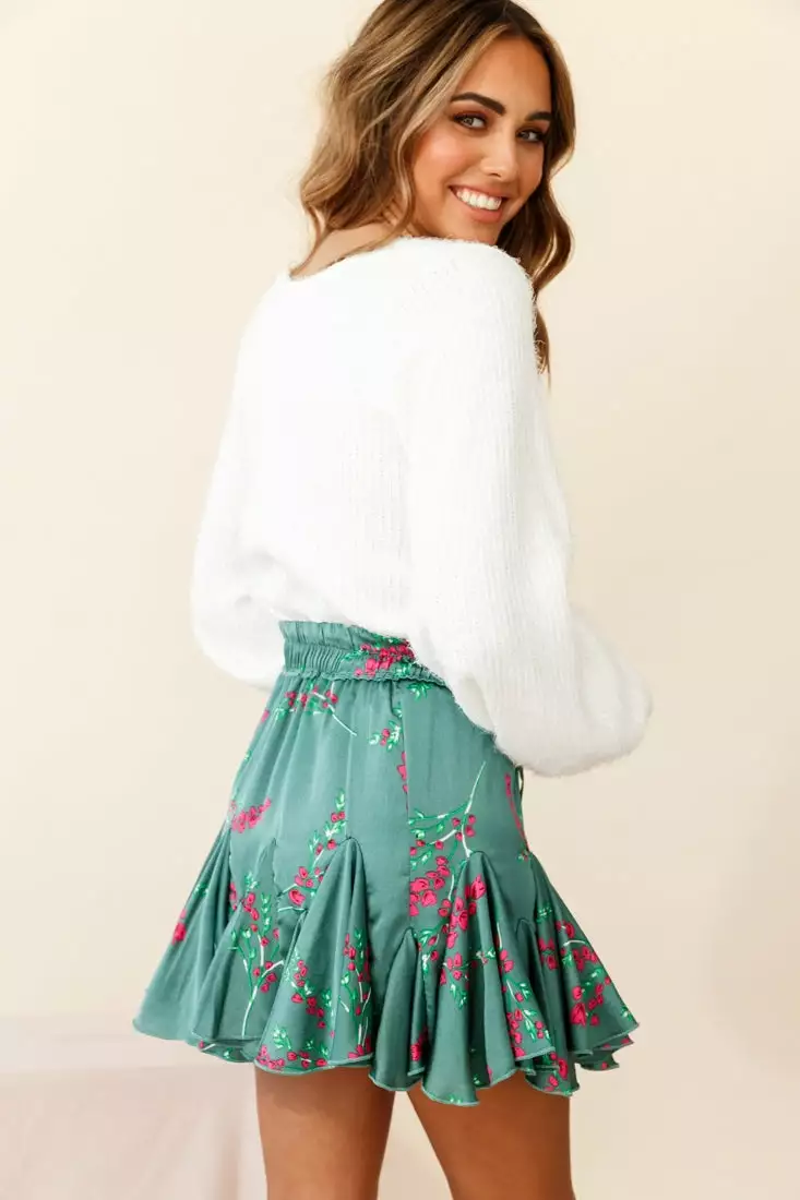 Selfie Leslie Adore Back-To-Front Twist Knit Crop Top White - Image 3