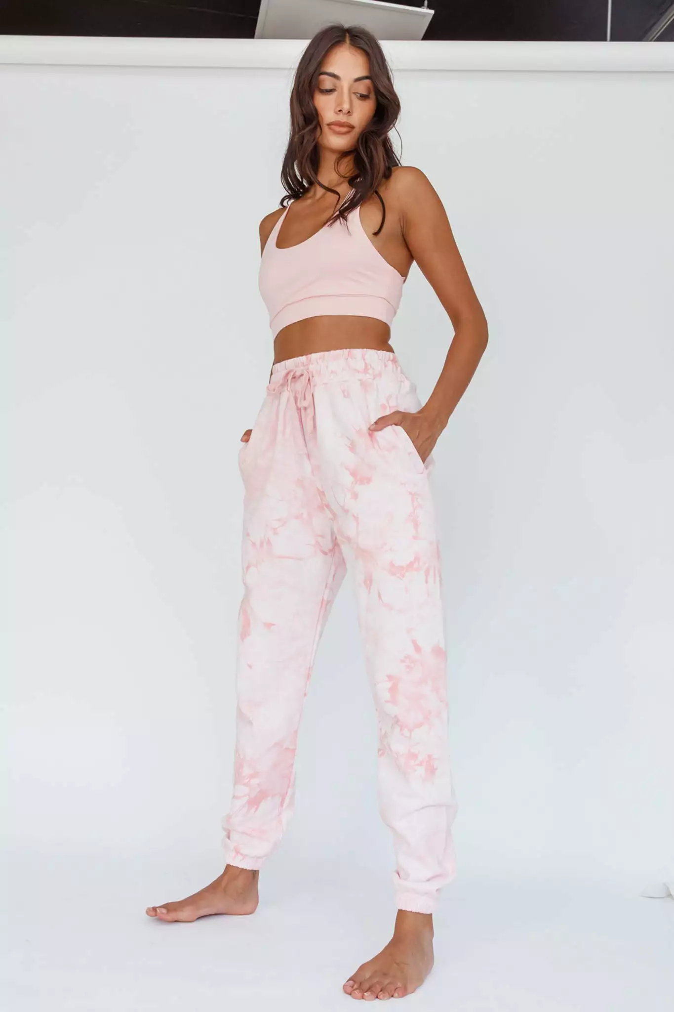 Here Comes The Sun Take It Easy Jogger Track Pants Pink