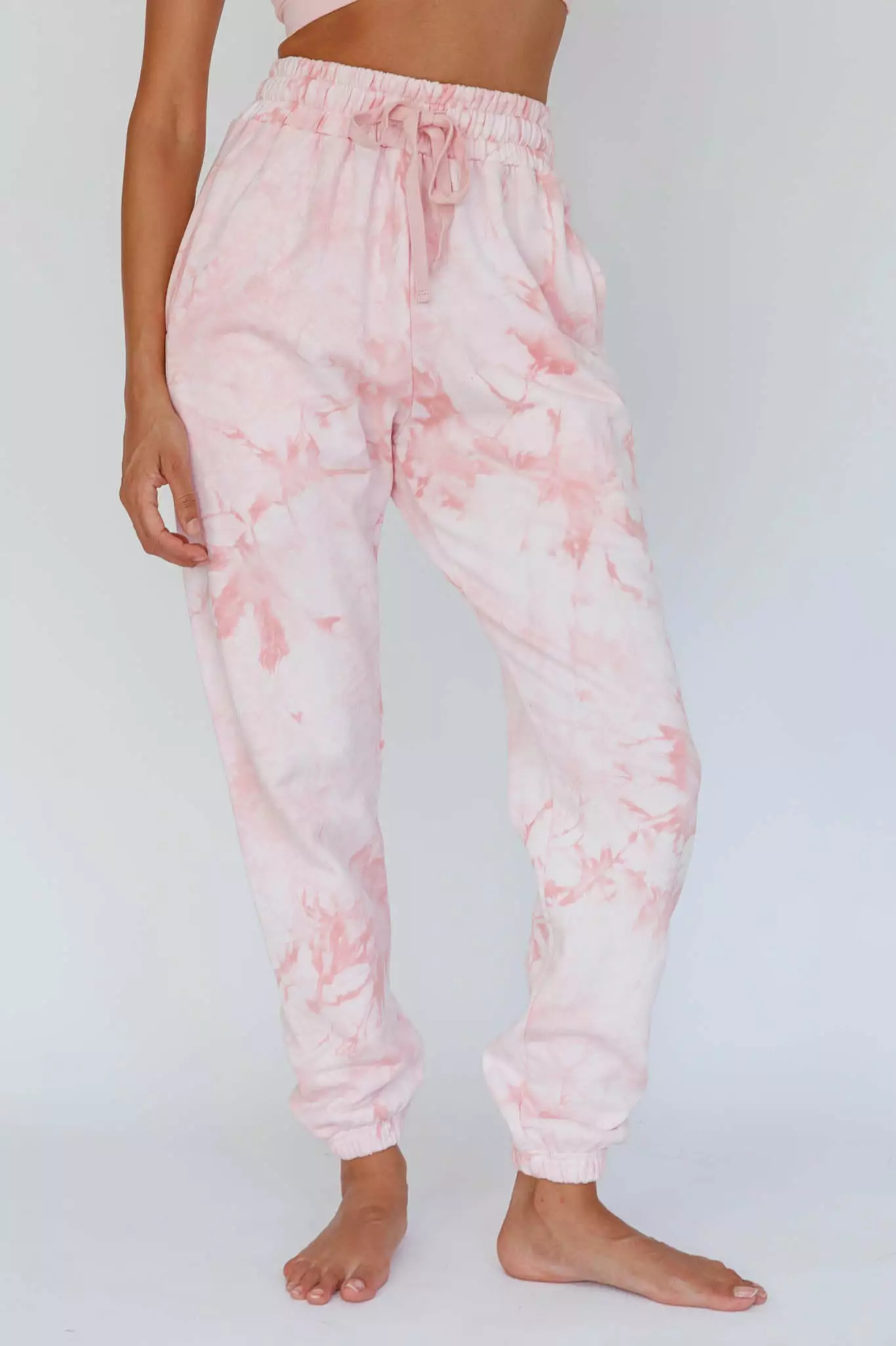 Here Comes The Sun Take It Easy Jogger Track Pants Pink - Image 3