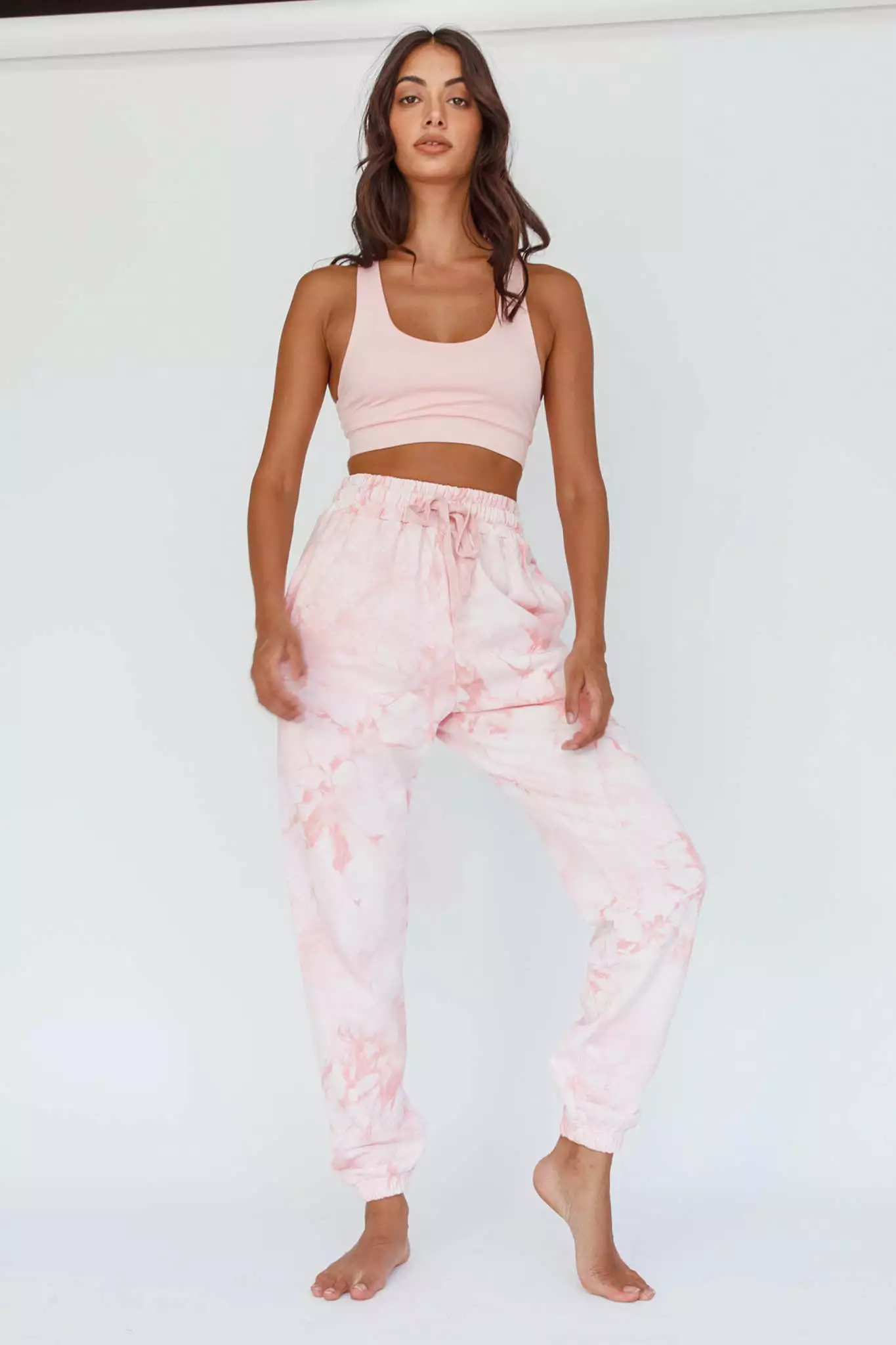 Here Comes The Sun Take It Easy Jogger Track Pants Pink - Image 5