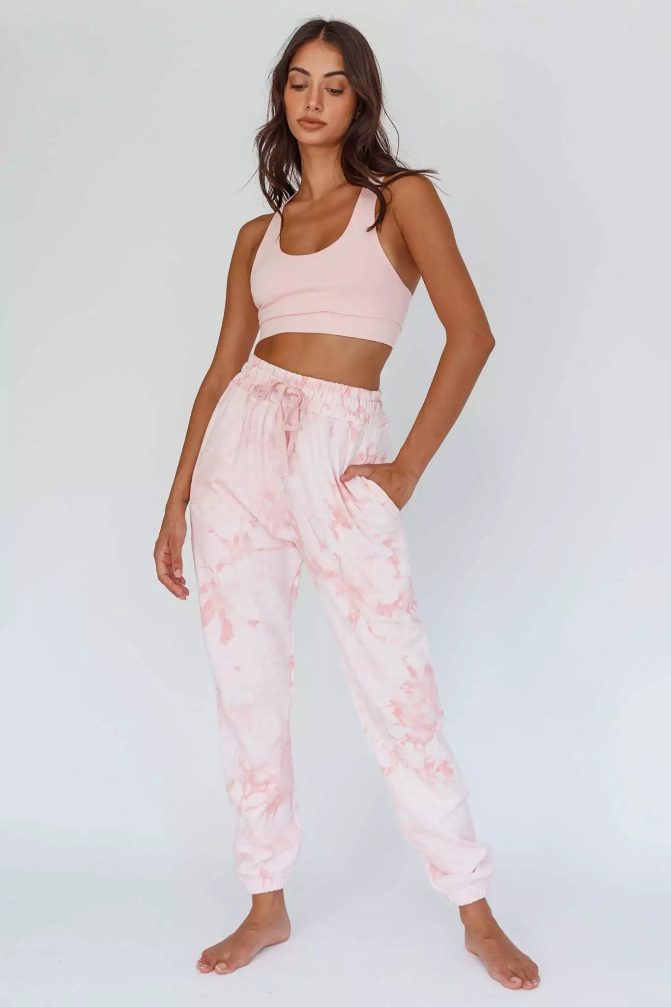 Here Comes The Sun Take It Easy Jogger Track Pants Pink - Image 7