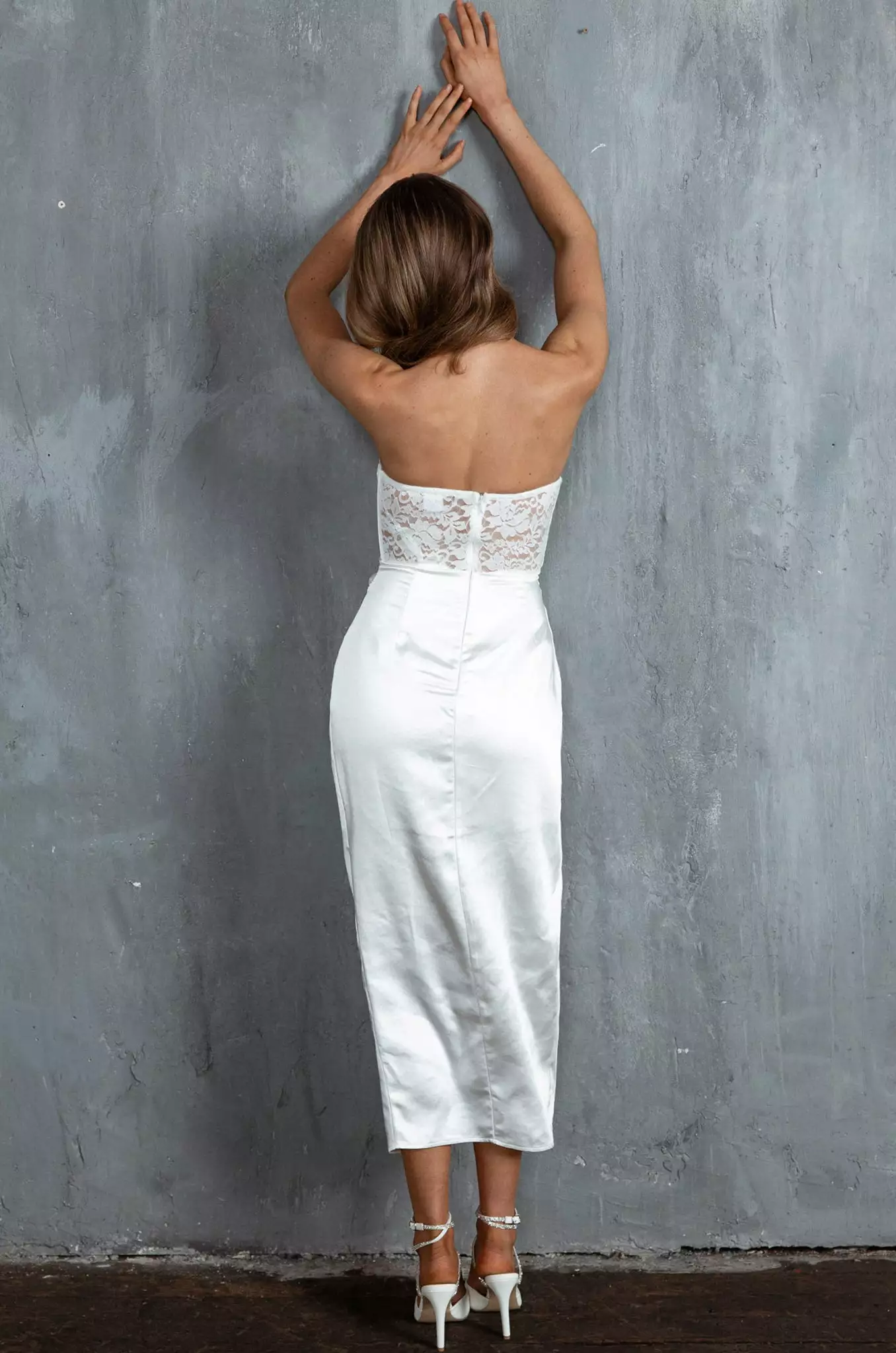 Selfie Leslie Playing For Keeps Lace Bodice Maxi Dress White - Image 2