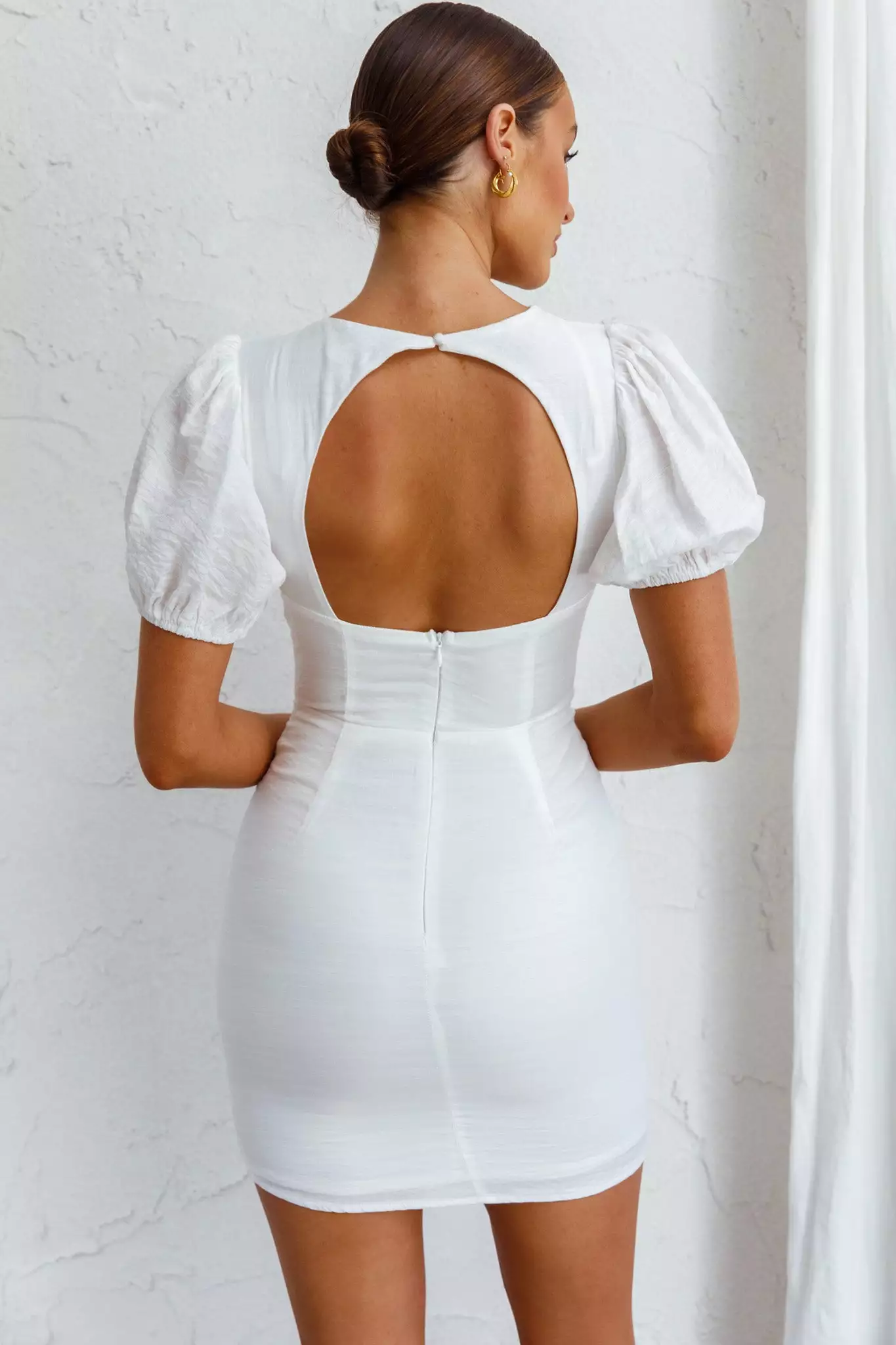 Selfie Leslie Aylina Scalloped Lace Mini Dress White - Image 2