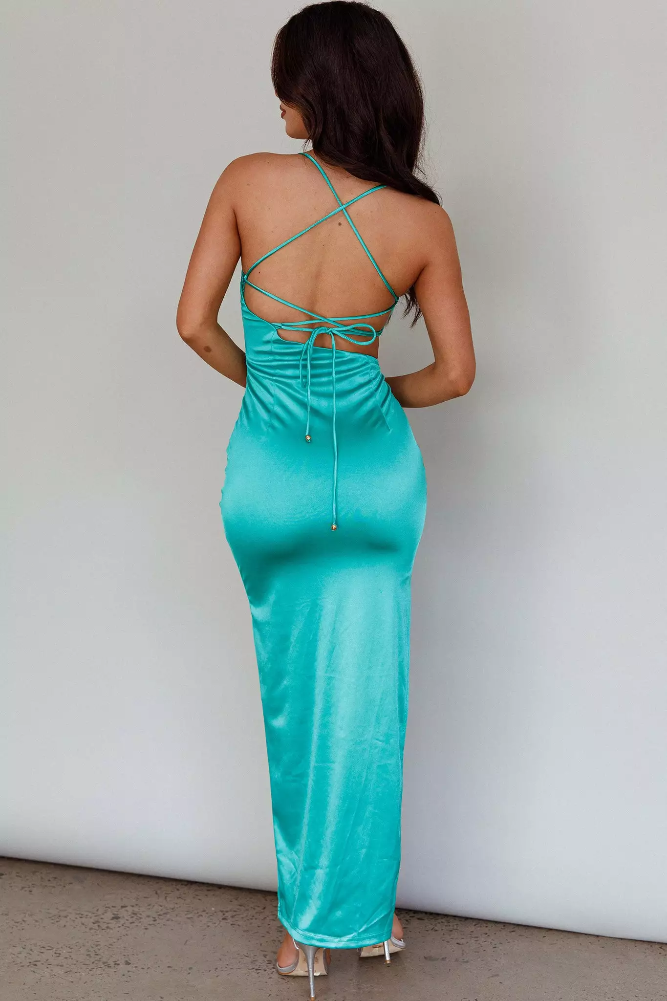 Selfie Leslie Can't Hardly Wait Cut-Out Midi Dress Green - Image 2