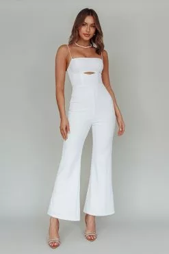 Mika&Gala Lyrics Keyhole Jumpsuit White