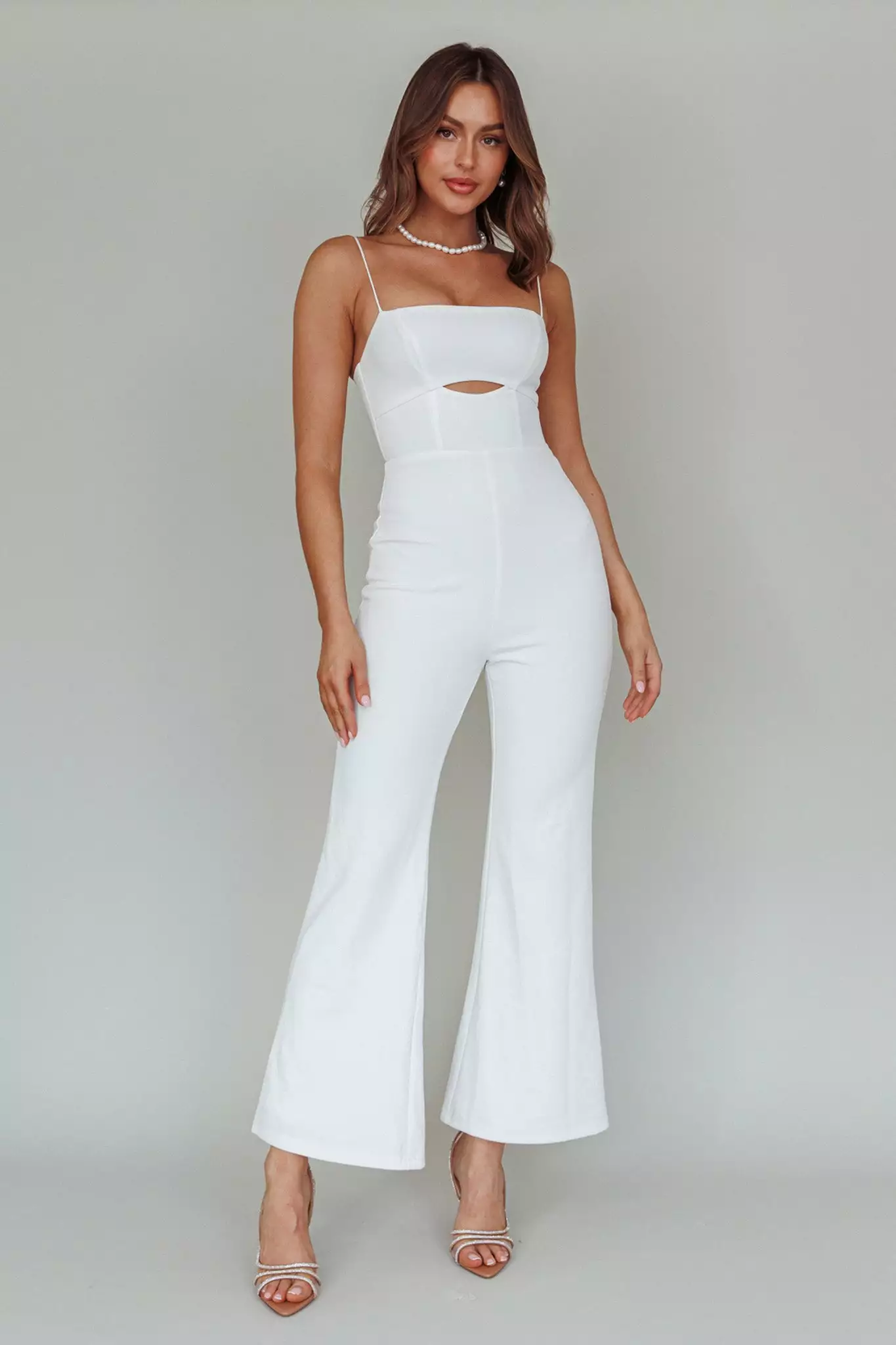 Mika&Gala Lyrics Keyhole Jumpsuit White