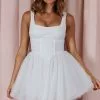 Angel Biba La Ballerine Layered Mesh Mini Dress White