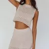 INDIKAH Bayside Sleeveless Crochet Top Oat