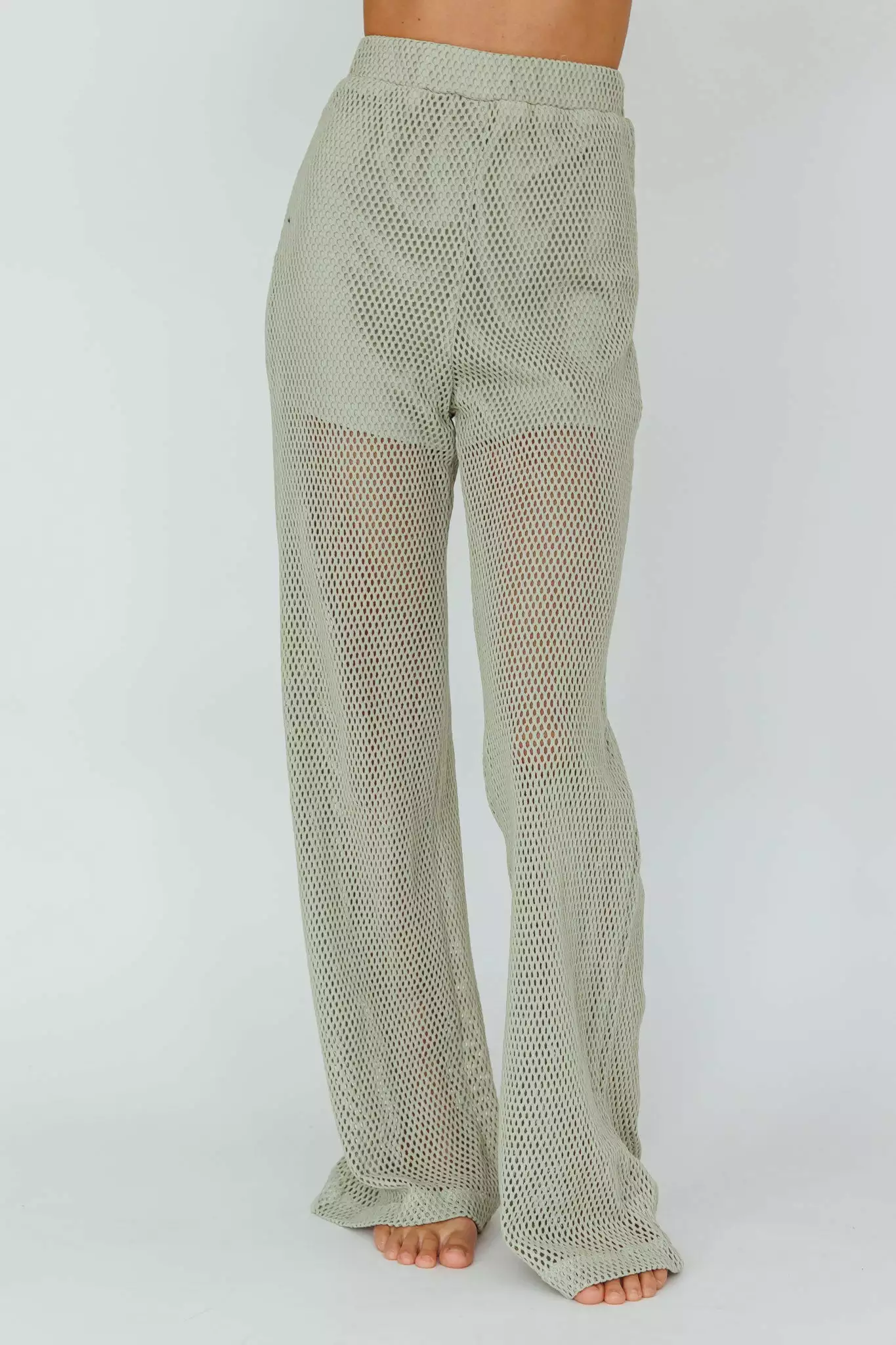 Indi Luxe Mahina Long Net Pants Sage - Image 4