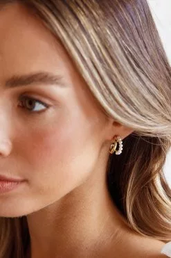 Selfie Leslie Charis Double Hoops Gold