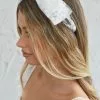 Selfie Leslie Alice Lace Bow Headband White