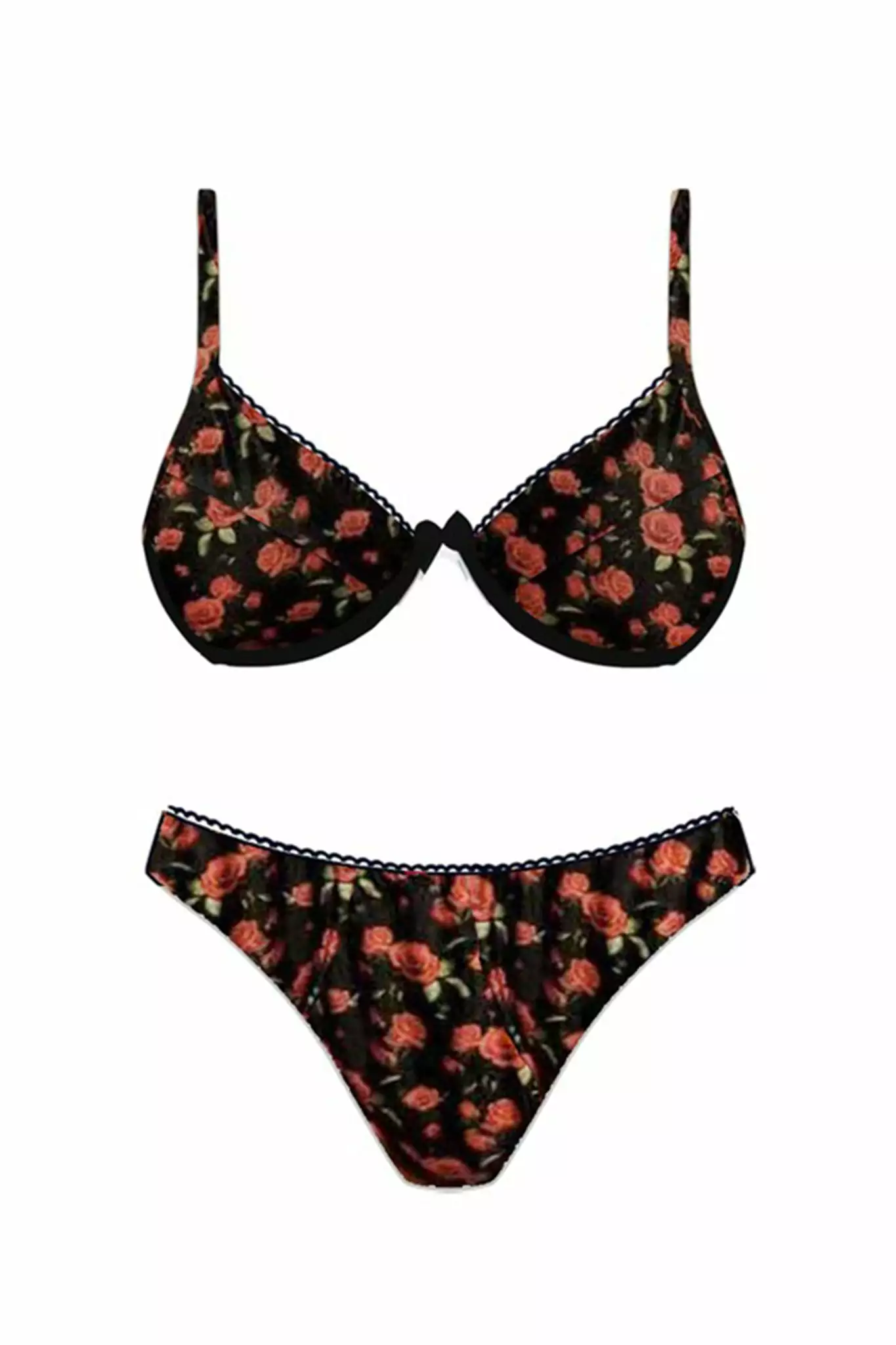 Sunday Brunch La Dolce Vita Bikini Bottom Rose Black/Red