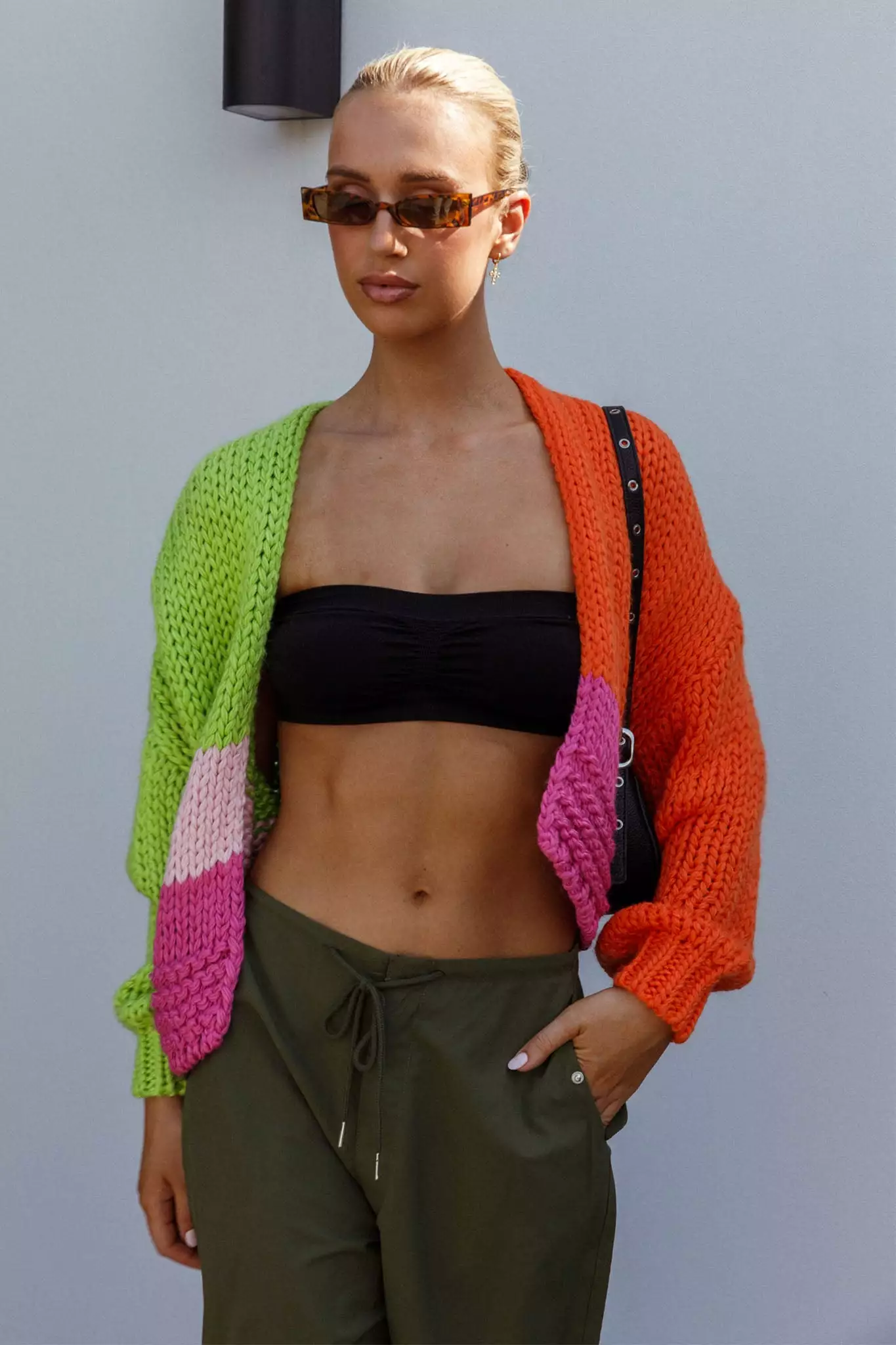 Selfie Leslie Neon Carnival Knit Cardigan Multi