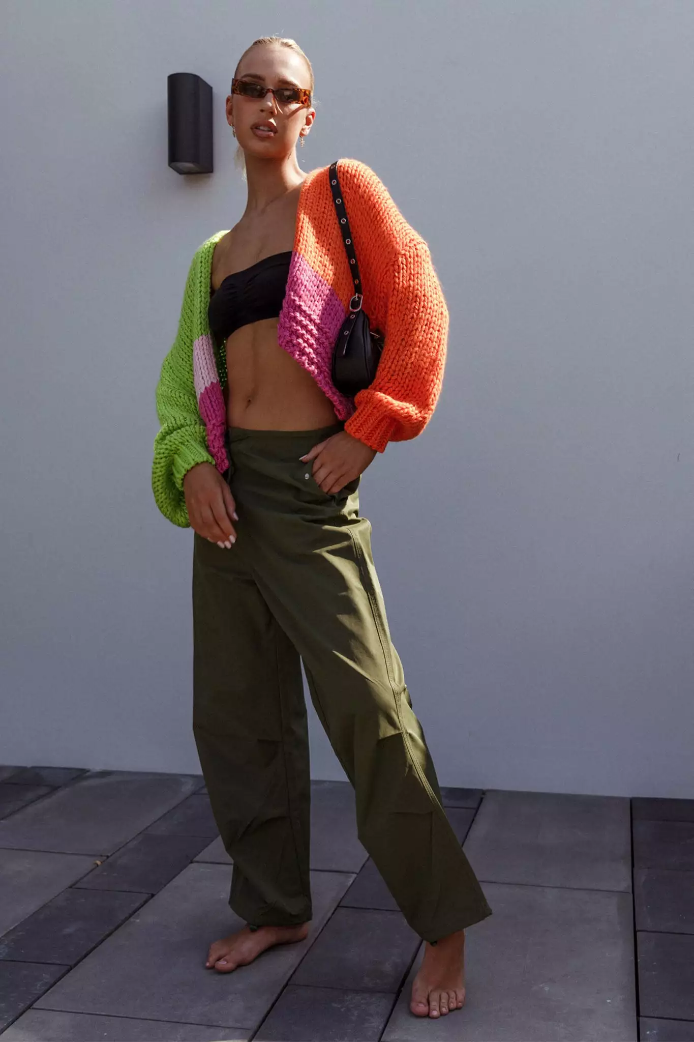 Selfie Leslie Neon Carnival Knit Cardigan Multi - Image 5