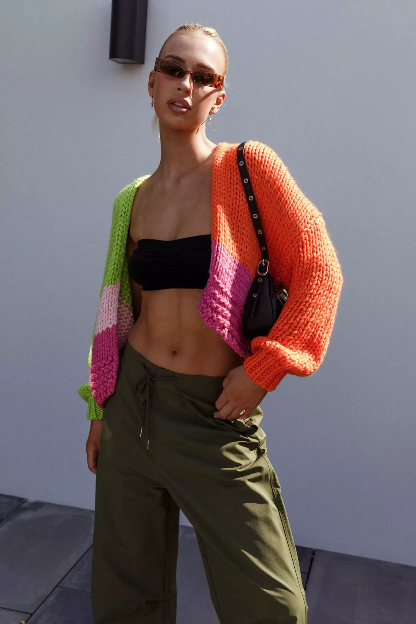 Selfie Leslie Neon Carnival Knit Cardigan Multi - Image 7