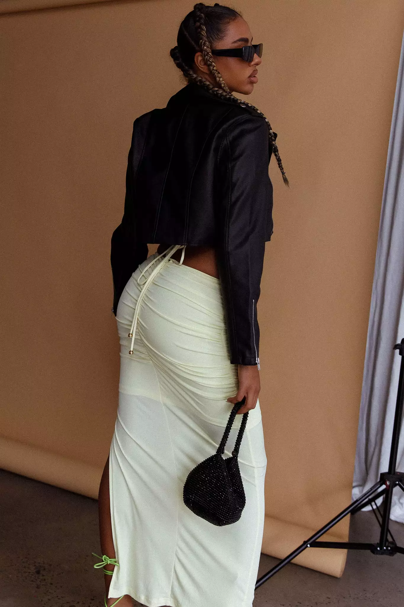 Toulouse Faux Leather Jacket Black - Image 3