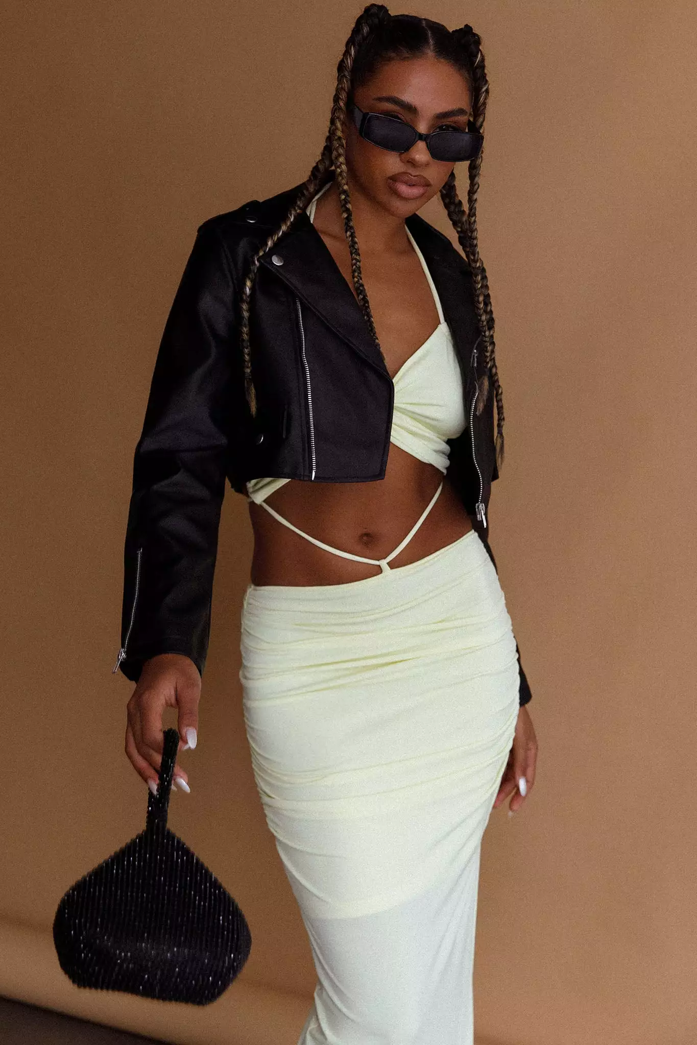 Toulouse Faux Leather Jacket Black - Image 7