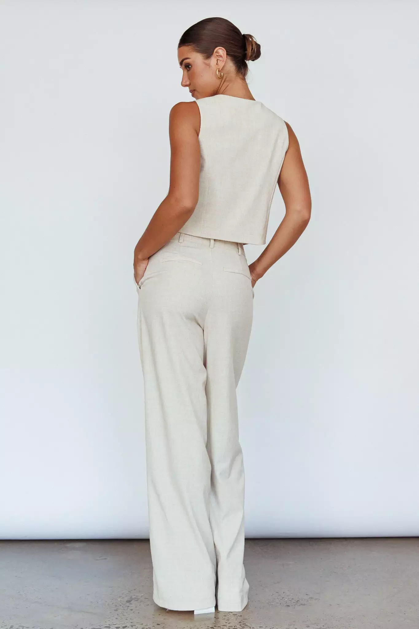 Selfie Leslie Times Square Trouser Pants Natural - Image 2