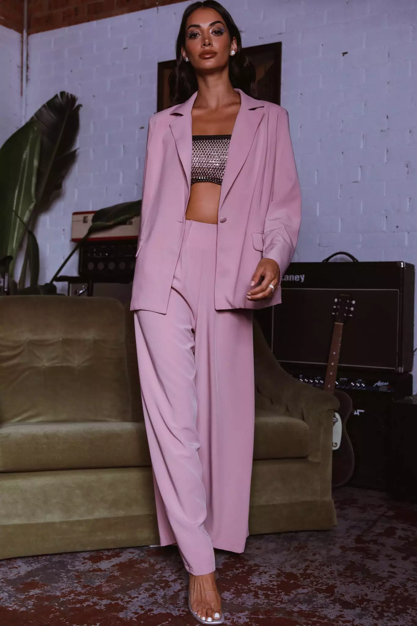 Selfie Leslie Vous Etes Belle Pleated Waist Pants Blush - Image 9