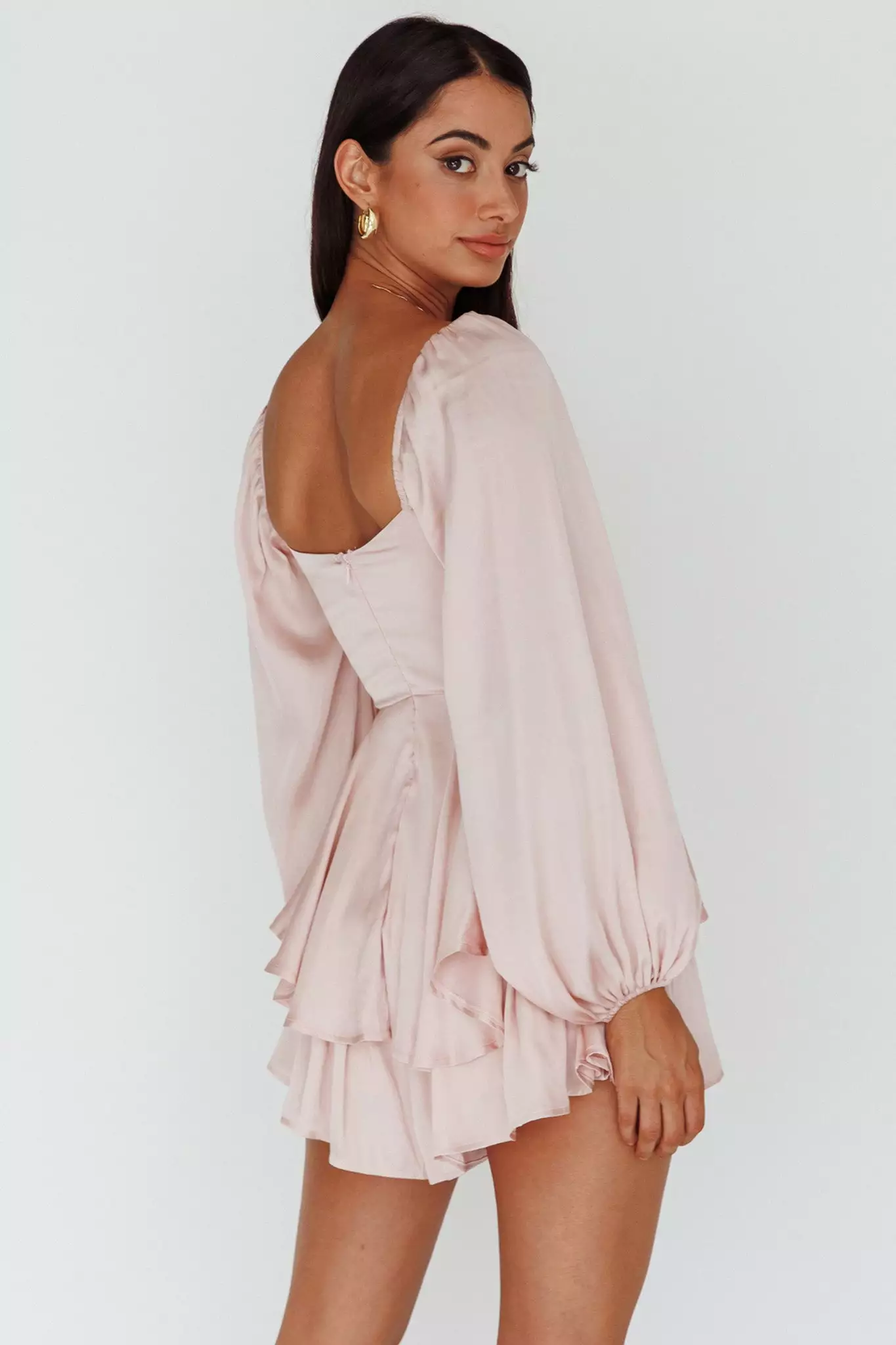 Angel Biba New Light Balloon Sleeve Romper Blush - Image 2