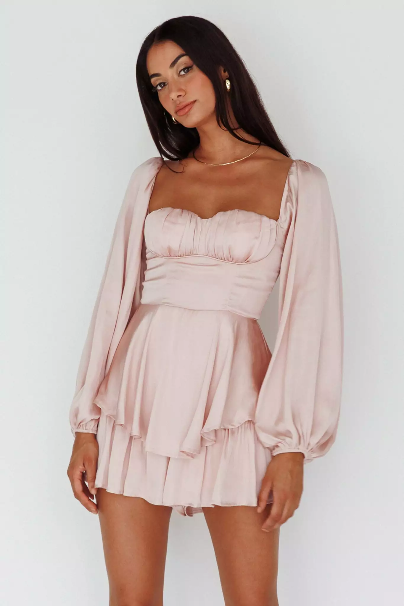 Angel Biba New Light Balloon Sleeve Romper Blush - Image 5