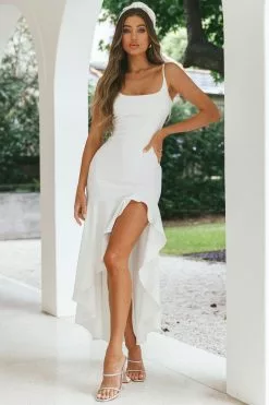 Selfie Leslie Emoji Asymmetrical Hemline Dress White