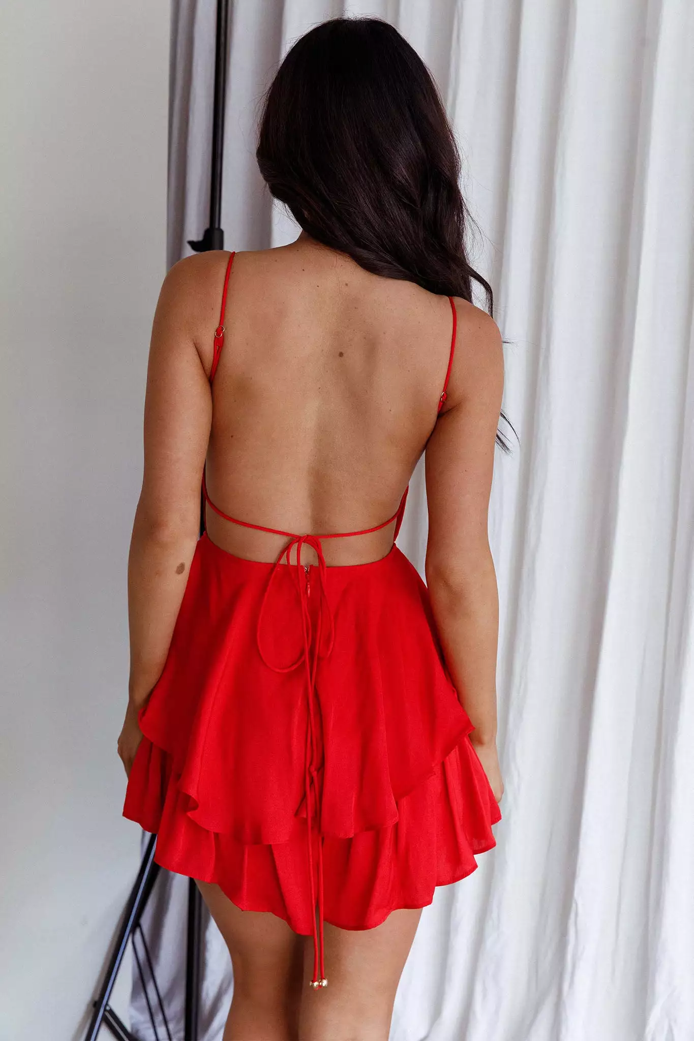 Saints + Secrets Dolce Life Low Back Romper Red - Image 2