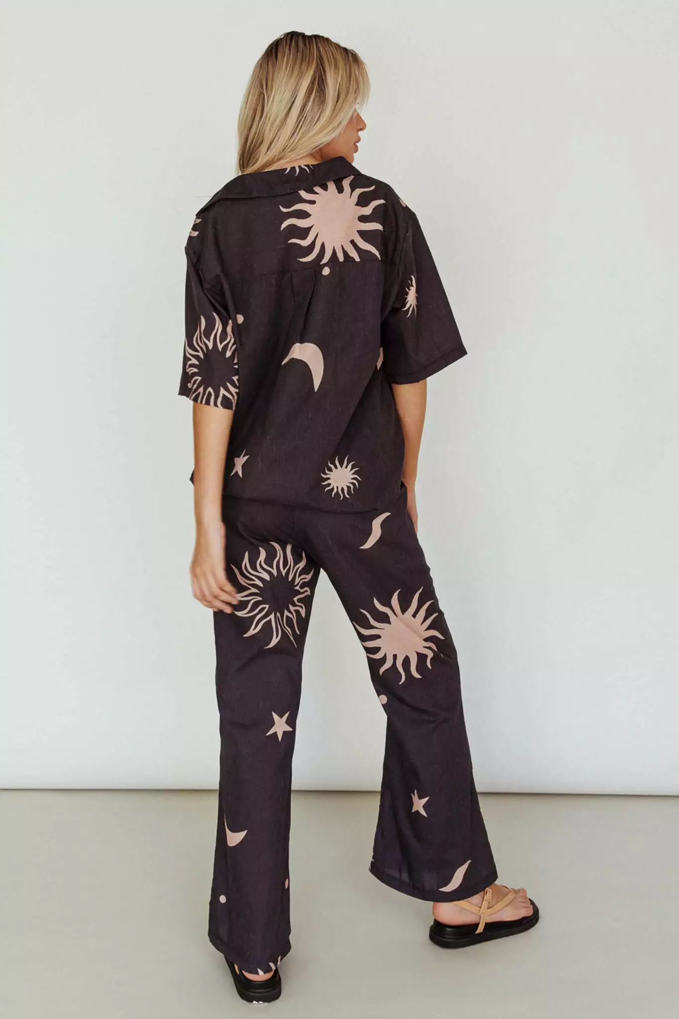 Indi Luxe Just A Hunch Pants Sun Moon Black - Image 9