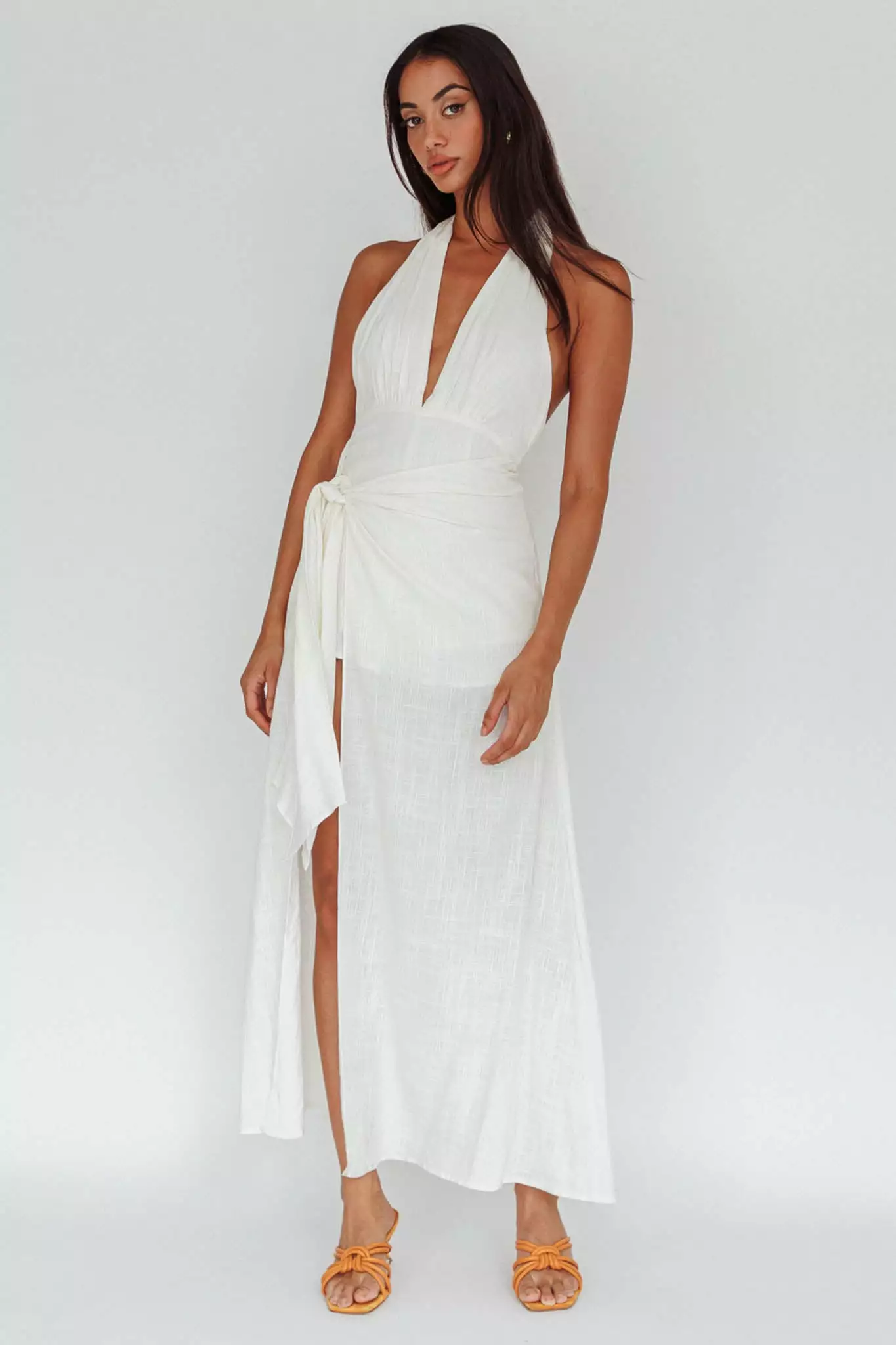 La Habra Halterneck Romper White - Image 5