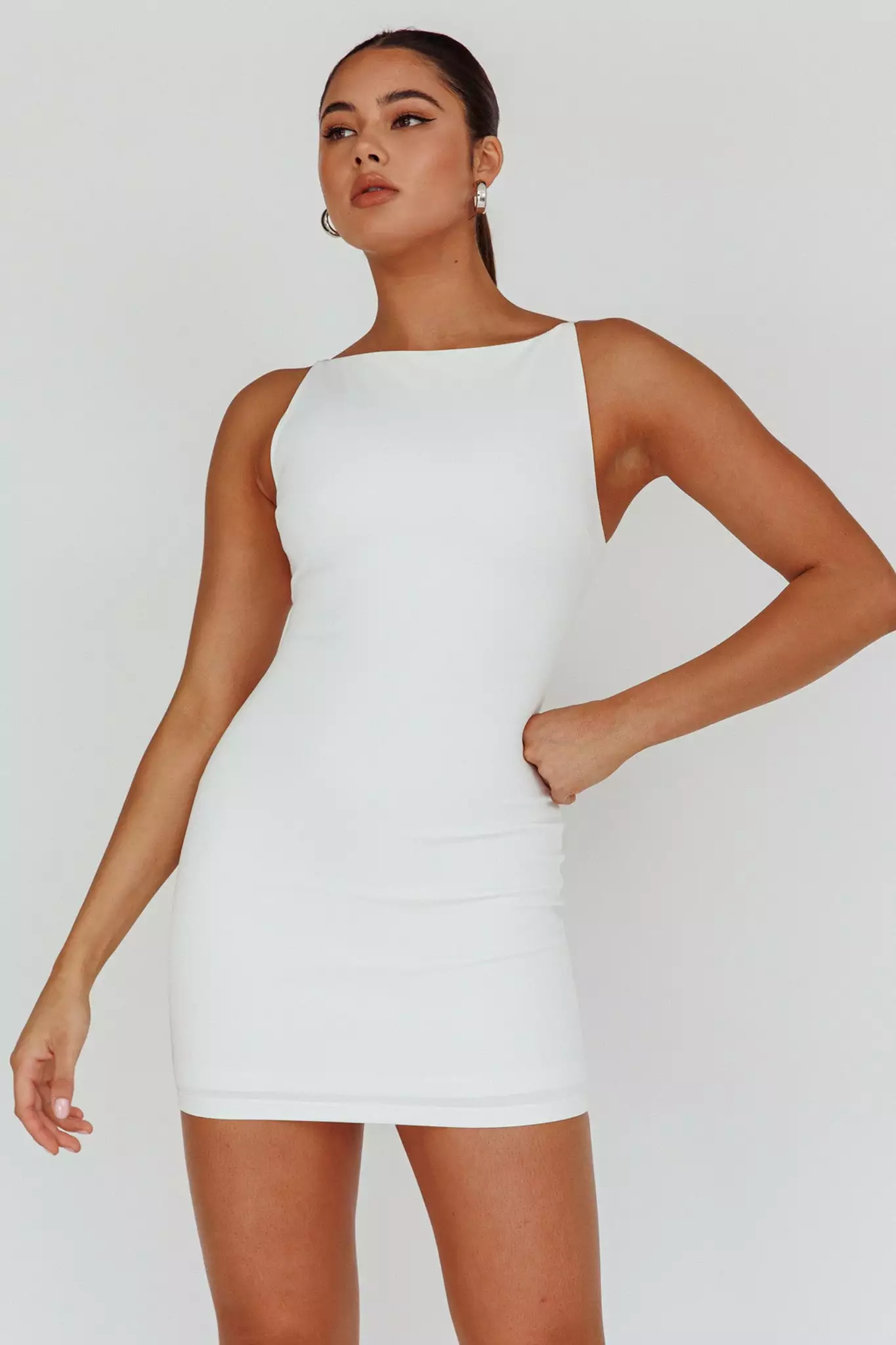 Selfie Leslie Chella Sleeveless Mini Dress White - Image 5