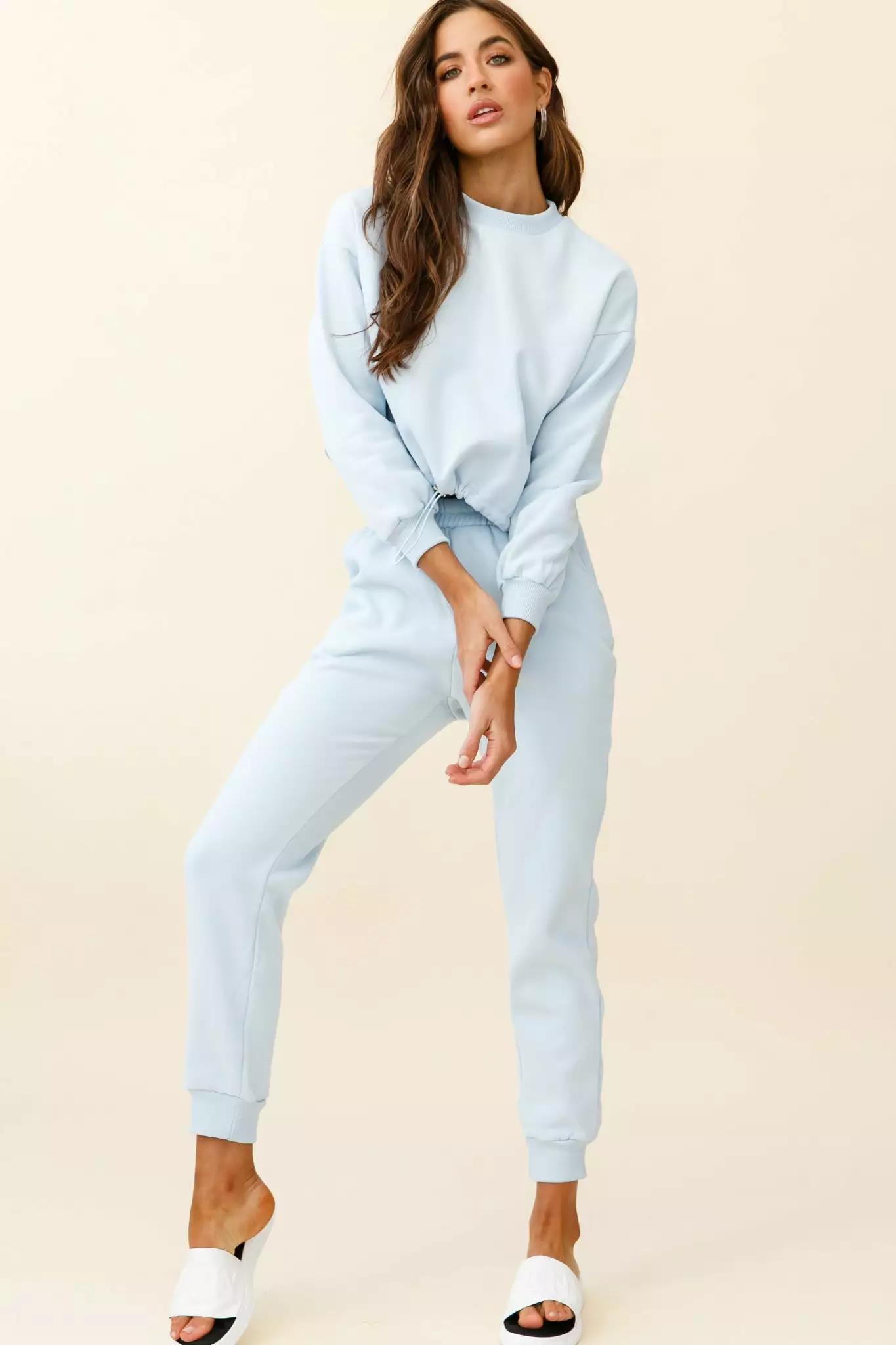 Selfie Leslie Monterey Long Sleeve Pull String Sweater Blue - Image 2