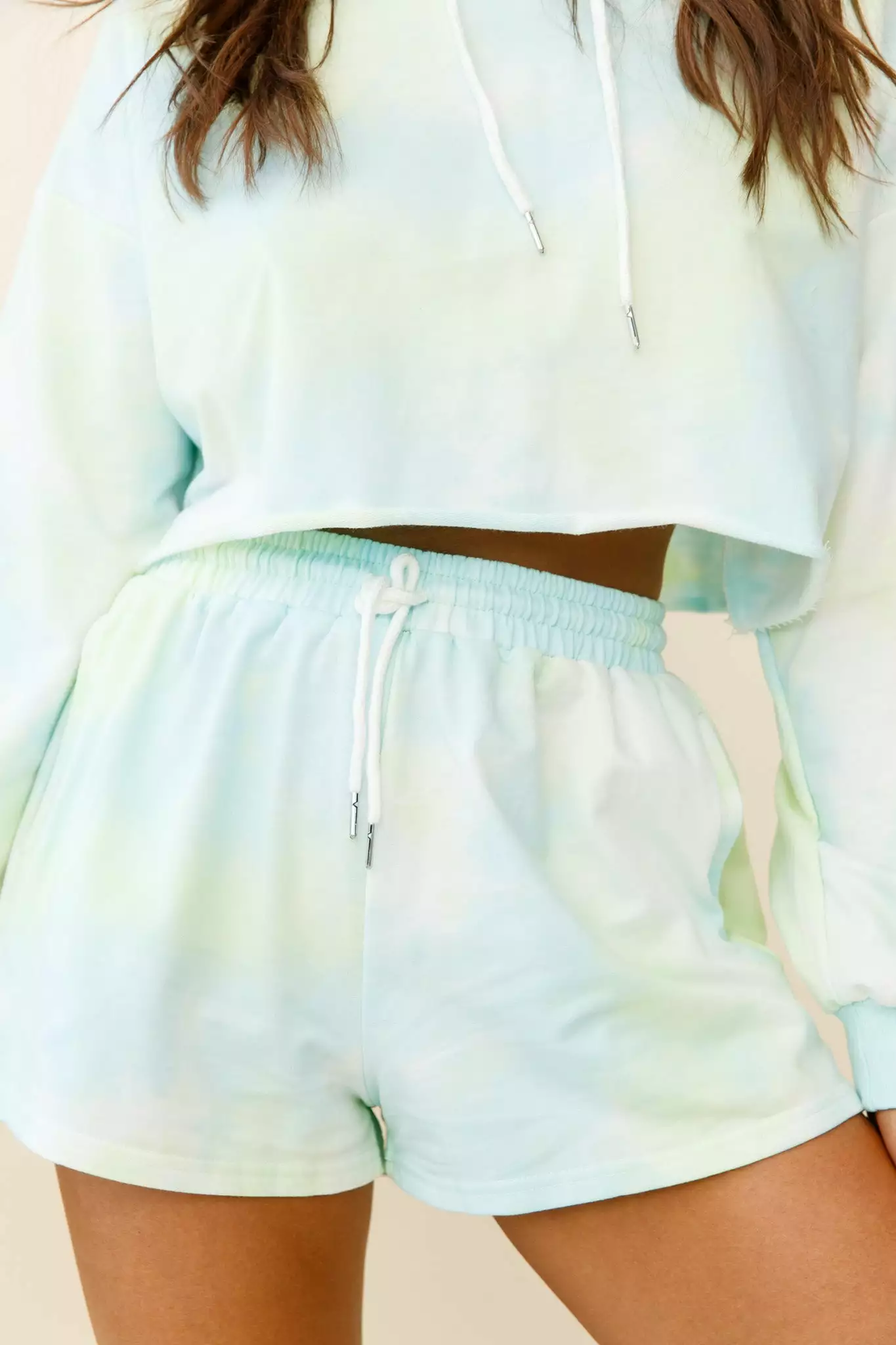 September Sun Crop Length Hoodie Green - Image 4