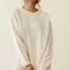 Denver Long Sleeve Knit Sweater Cream